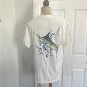 Guy Harvey White short sleeve T-Shirt Marlin men’s size M